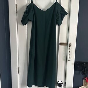 Club Monaco Forest Green Midi Dress